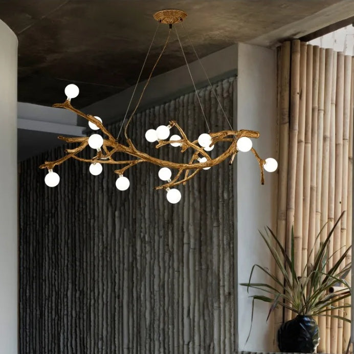Kiyora Branch Chandelier – Wabi-Sabi Zen Light