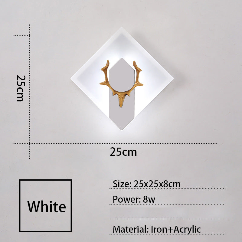 AntlerGlow Wall Light – Modern Acrylic LED Lamp