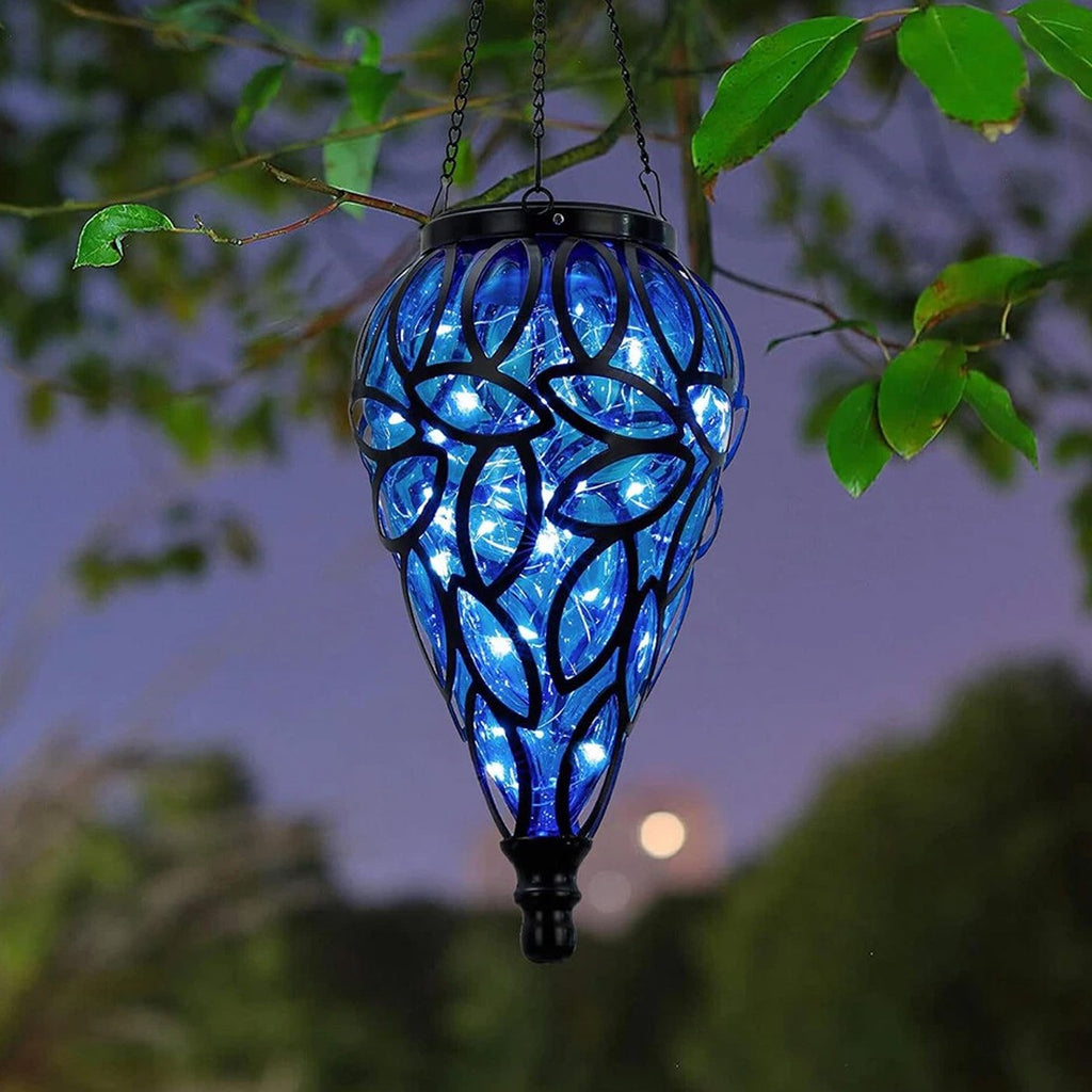 AquaDrop Solar Lantern – Teardrop Hanging Garden Light