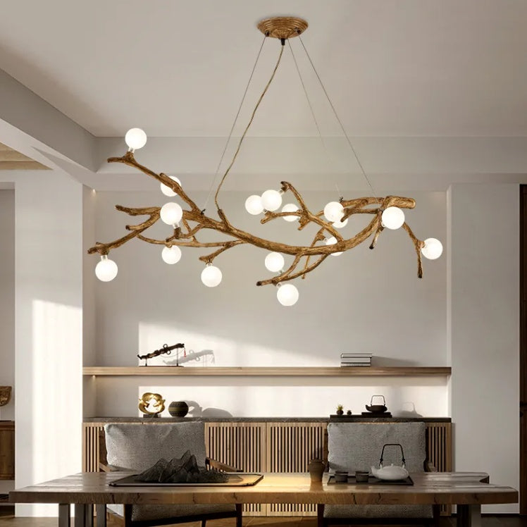 Kiyora Branch Chandelier – Wabi-Sabi Zen Light