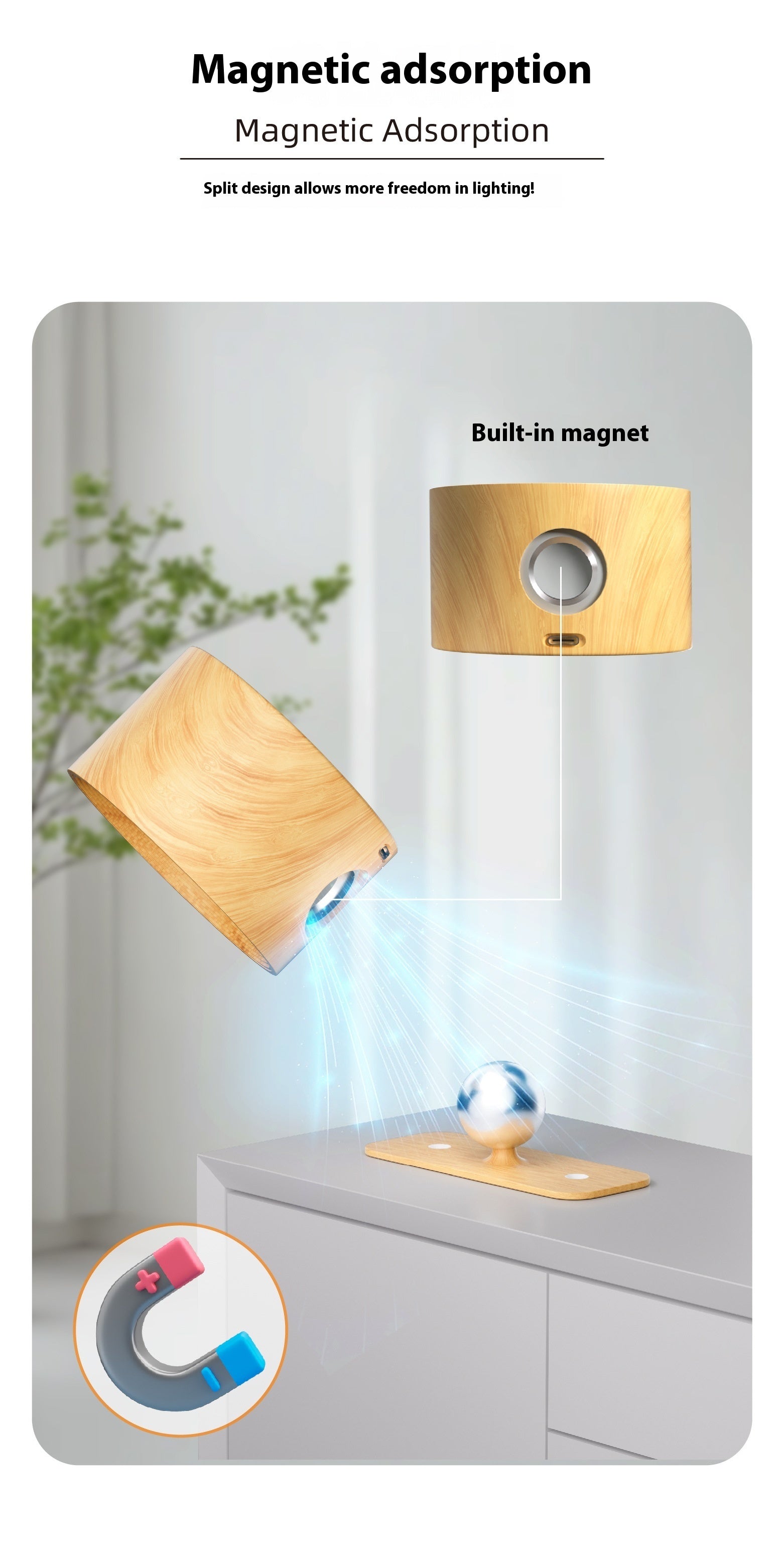 Auralis Smart Wall Light – Magnetic Rechargeable Ambient Lamp