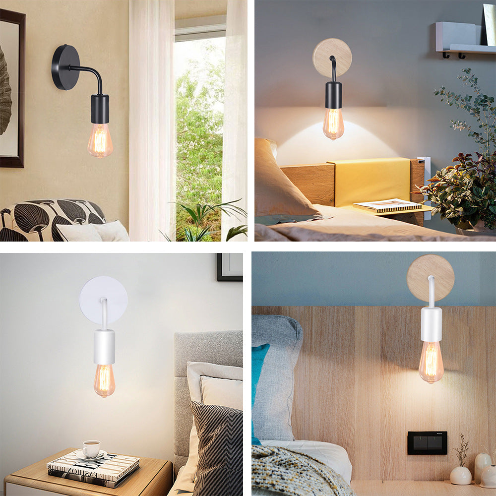 NordWood Wall Lamp – Modern Iron & Wood Light