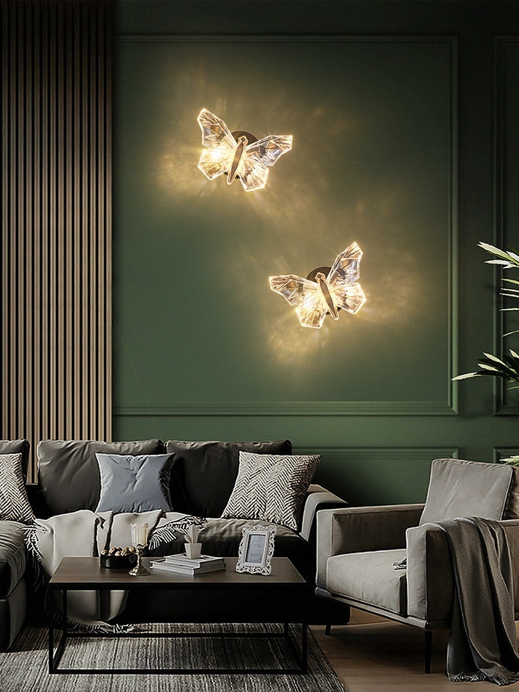 Aurelia Crystal Butterfly Lamp – Elegant Ambient Wall Light
