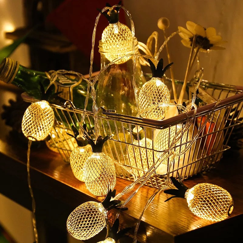 Ananas Iron LED String Lights – Warm Ambient Glow