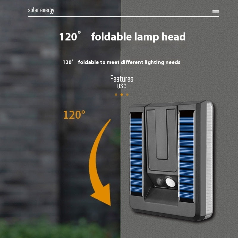 FlexBeam Solar Lamp – Foldable Motion Sensor Wall Light